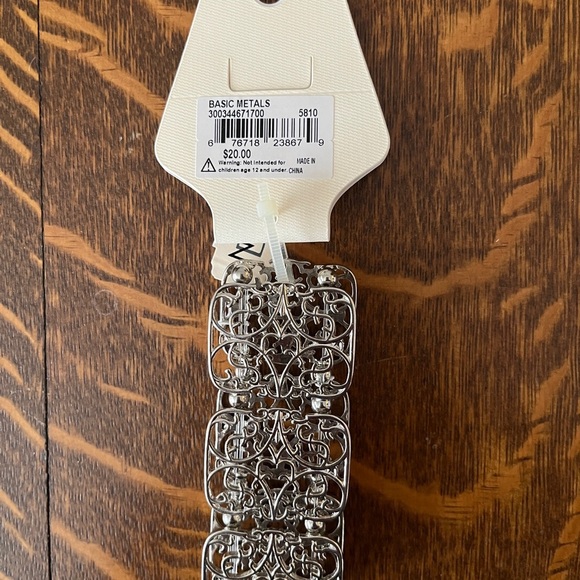 New Directions Silver Filigree Cuff Bracelet - Picture 4 of 4